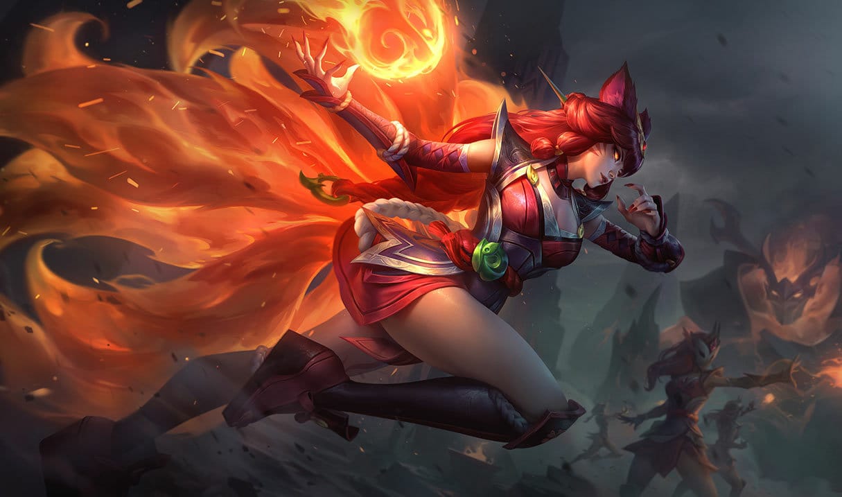 Ahri Raposa Flamejante